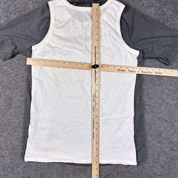 Nike Shirt Mens Small White Gray Just Do It Tank Top Grip RX Lacrosse Lot of 2 - Picture 6 of 7